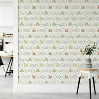 Vibrant Animal Paradise wallpaper by Ribbon & Bow on wall

