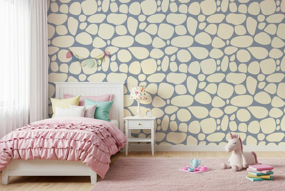 River Rocks Wallpaper | Natural Stone Texture Wall Art