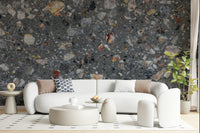 Gritty Natural Tile Look wall mural urban loft style.