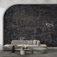 Realistic rocky landscape mural capturing rough terrain and mineral details for modern interiors.