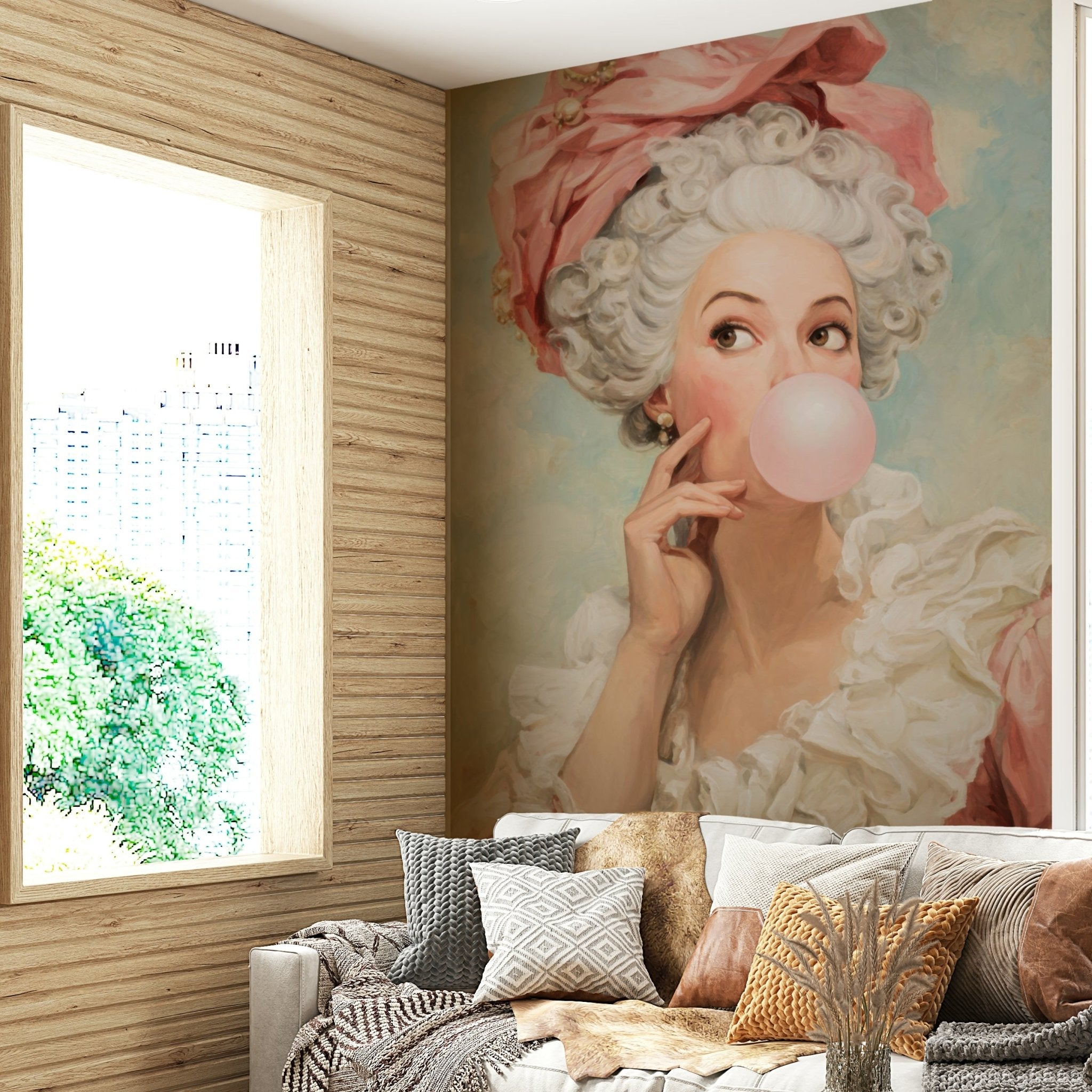 rococo-lady-blowing-pink-