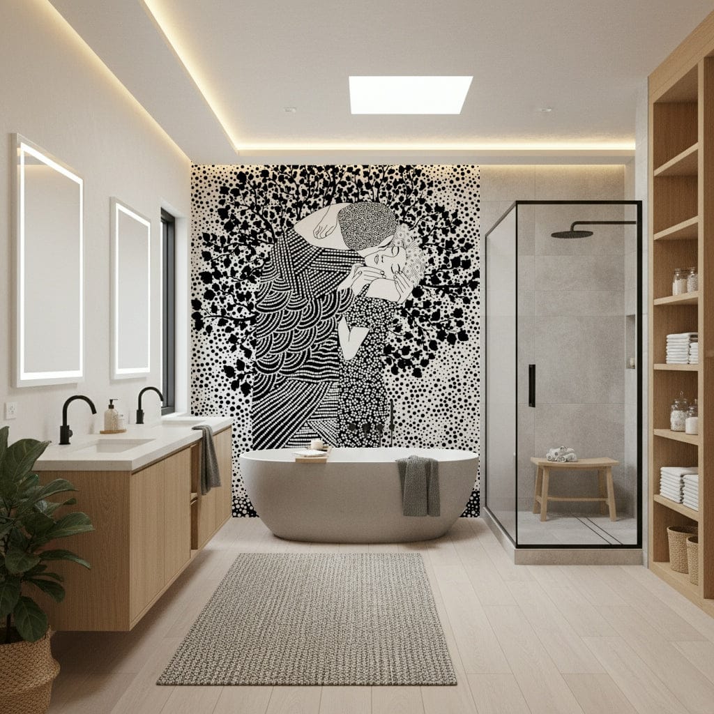 Das Wandbild „Der Kuss II“