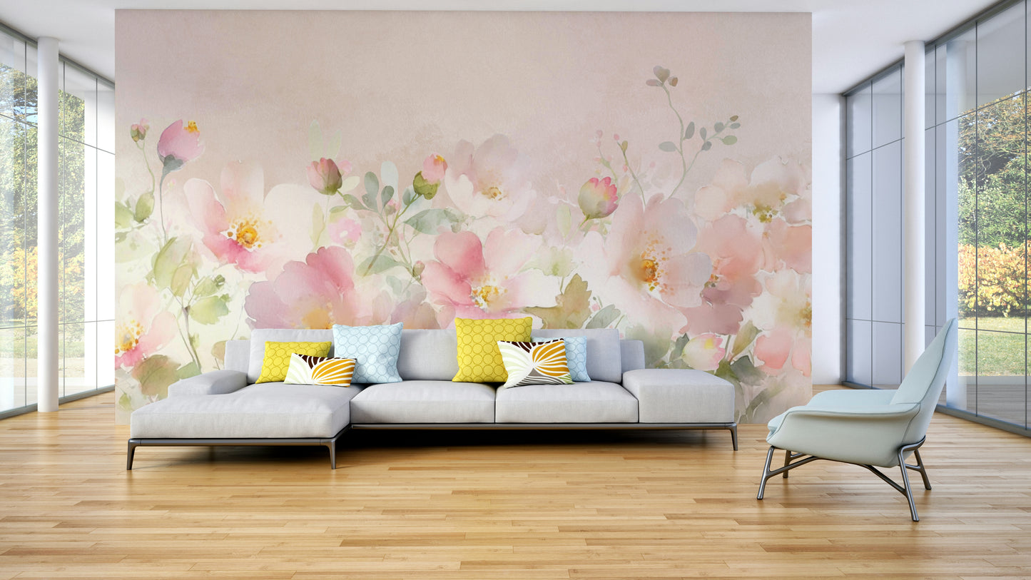 Bedroom rose wall mural

