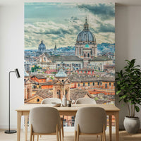 Eternal City View wallpaper for walls featuring historic Italian domes and rooftops.