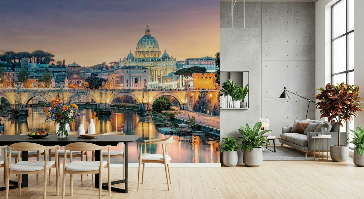 ローマのゴールデンアワーの壁画