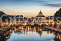 A high-quality serene city wall mural for walls.

