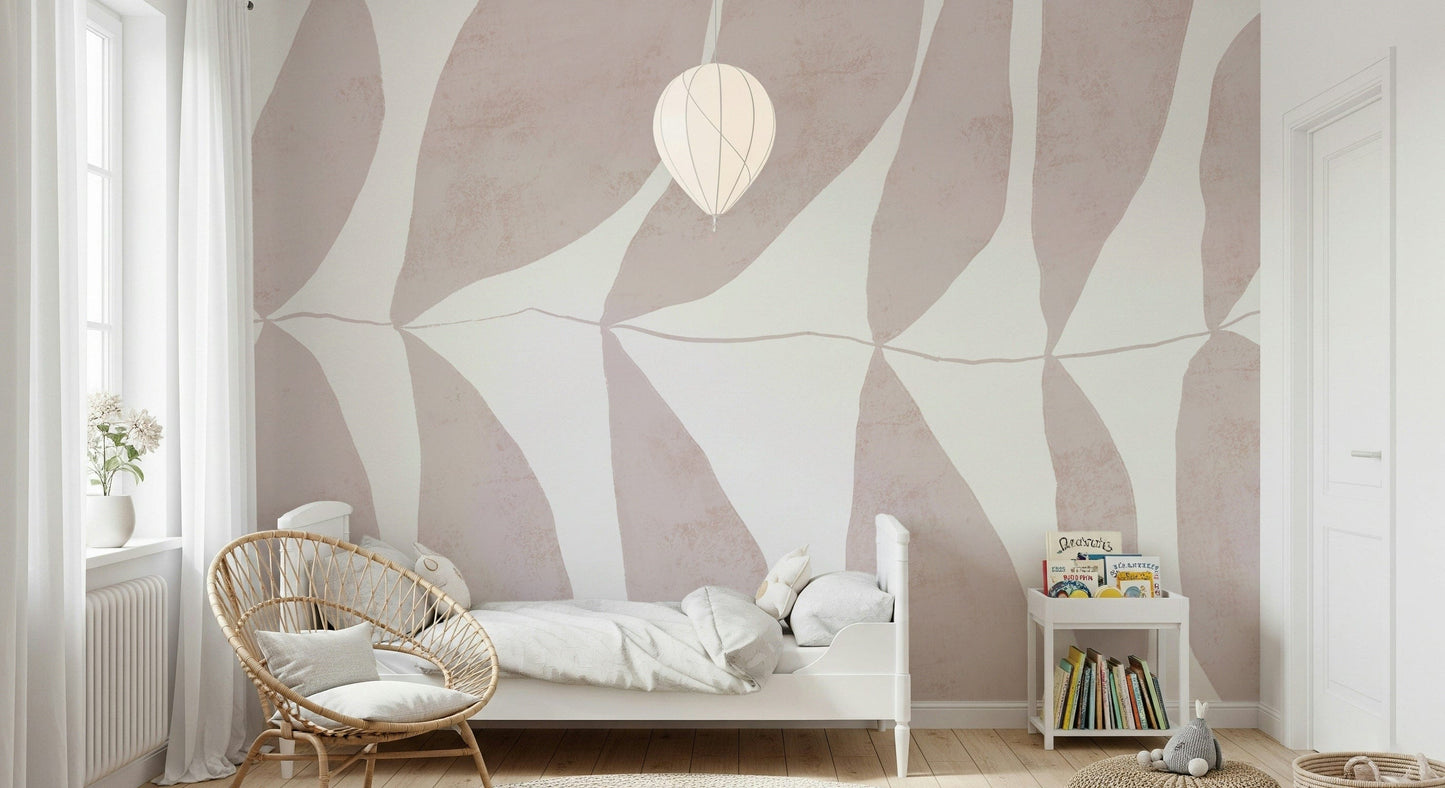 A contemplative flower silhouette wallpaper mural for a feature wall.

