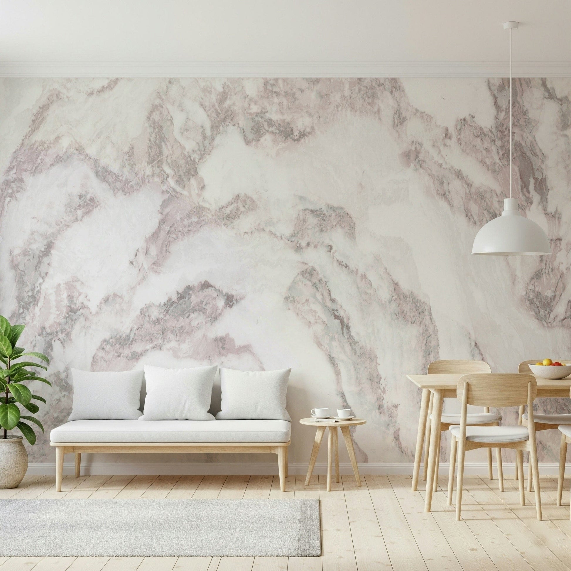 Rose Quartz Marble wallpaper mural adding depth, elegance, and natural beauty to bedrooms, offices, or lounges.