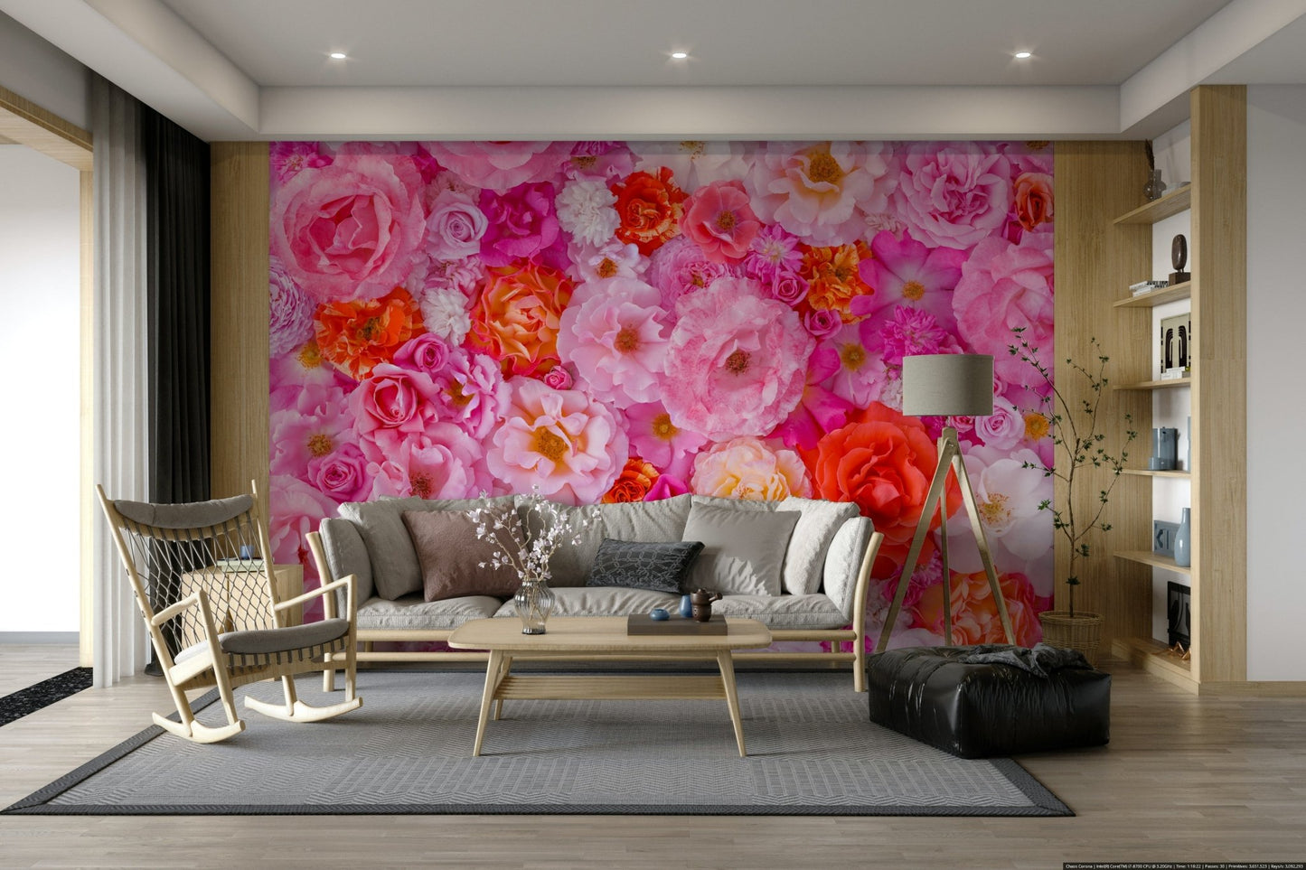 Rose garden wallpaper design

