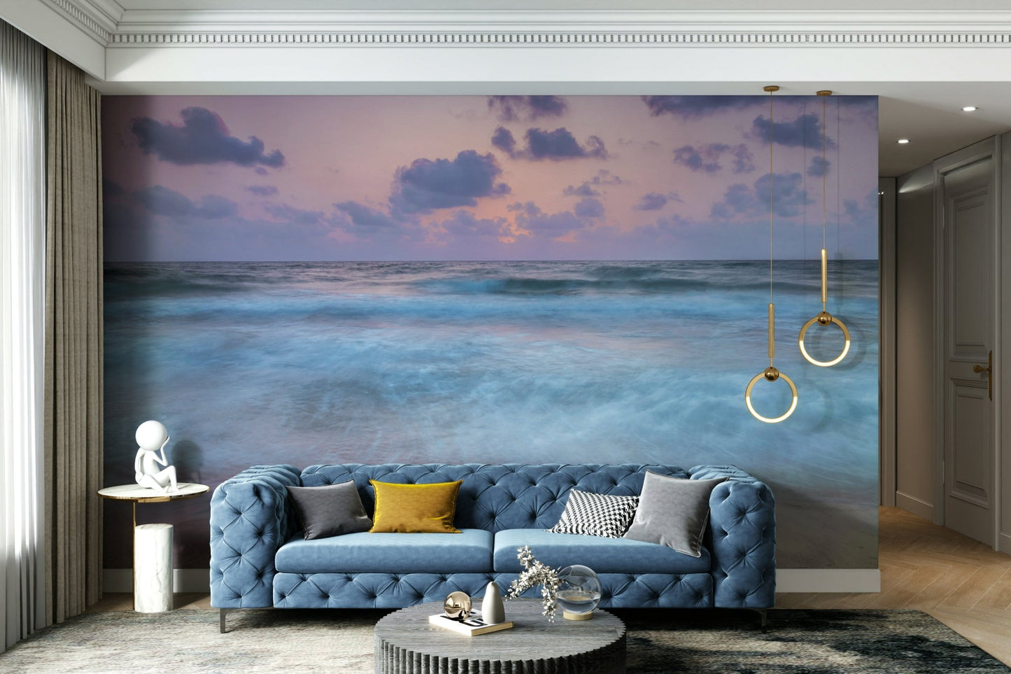 The shoreline is the central focus of the image.

