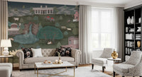 Scenic wildlife wall mural from Royal Wilderness Tapestry design
