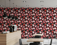 Ruby Harvest Retro summer fruits Wallpaper⁠