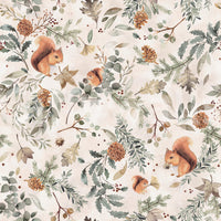 Farmhouse décor with botanical foliage wallpaper

