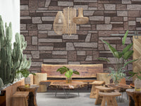 Wall art showcasing vintage-style rustic brick patterns