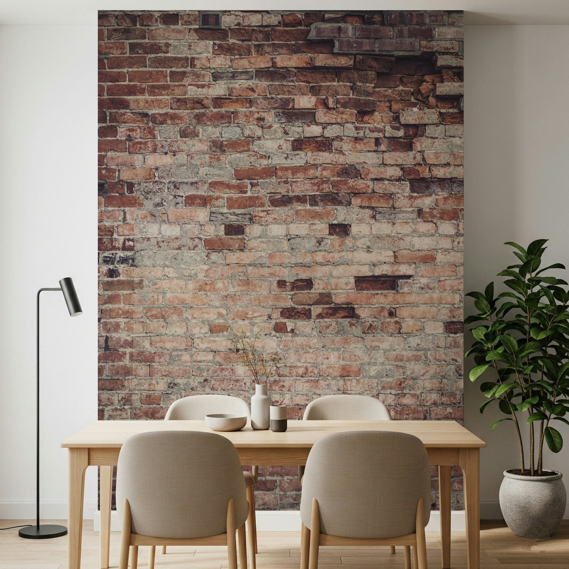 Decorative wall mural featuring distressed urban textures for minimalist or industrial-chic interiors.