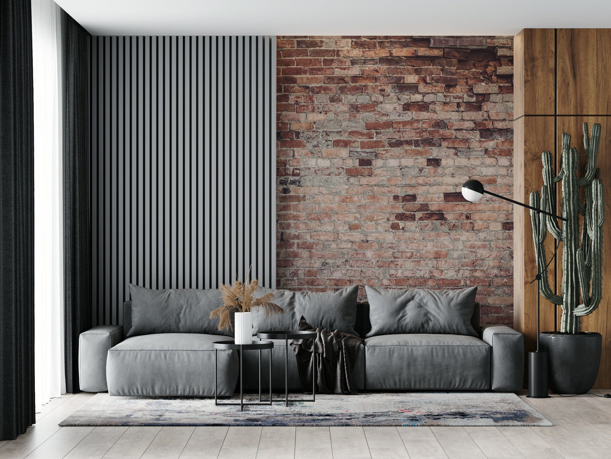 Urban Loft Texture wallpaper mural adding depth and rugged charm to living spaces or offices.