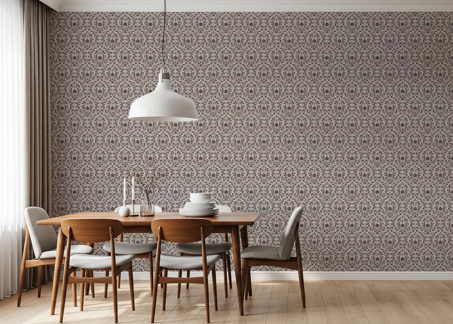Rustic Damask Wallpaper⁠