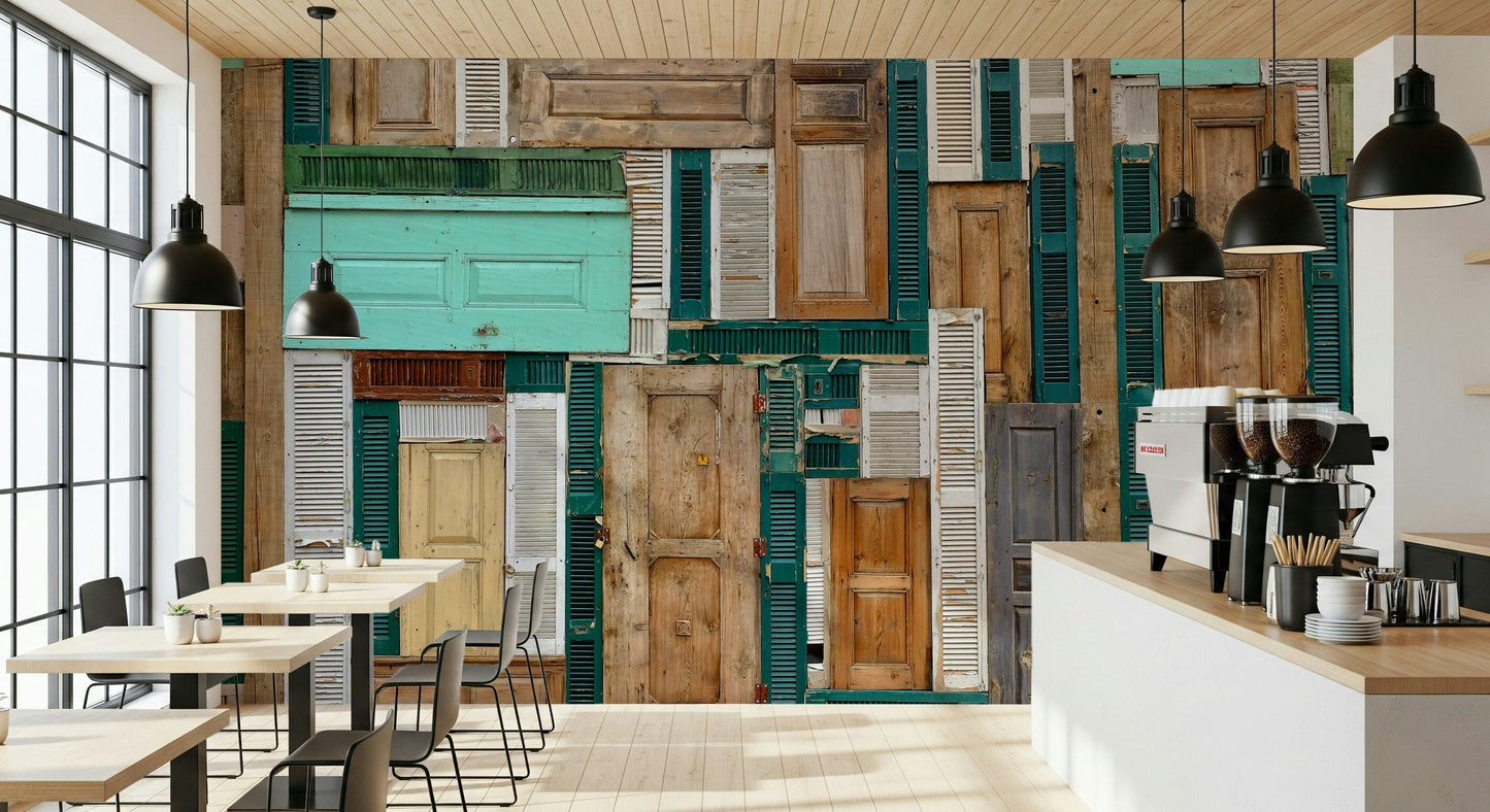 Doorscape Collage Wall Mural -1084333