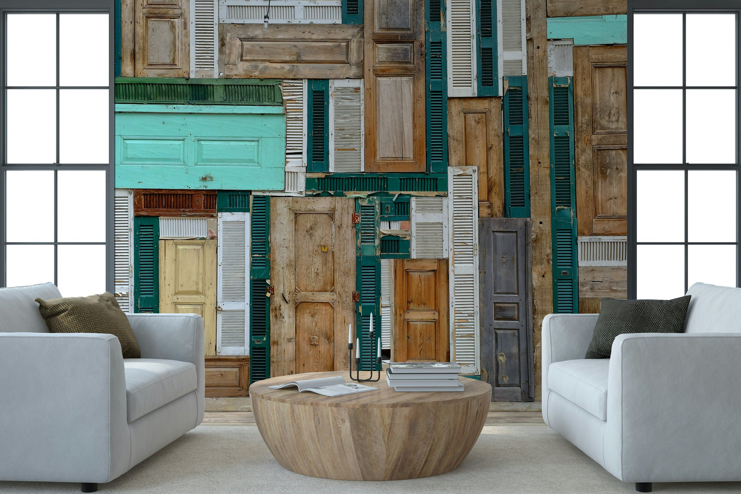 Doorscape Collage Wall Mural -1084333