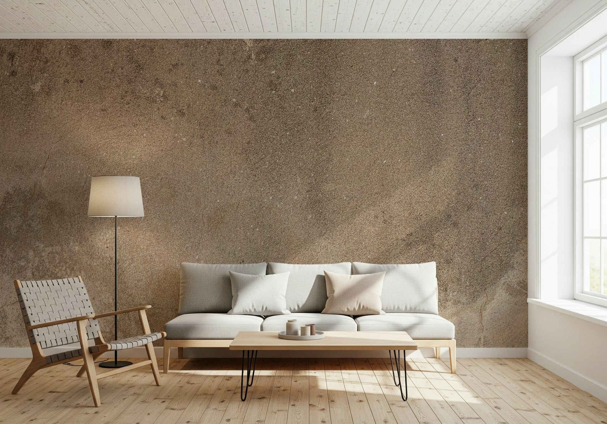 Abstract organic shapes in earthy color palette, Earthy Canvas mural for living room