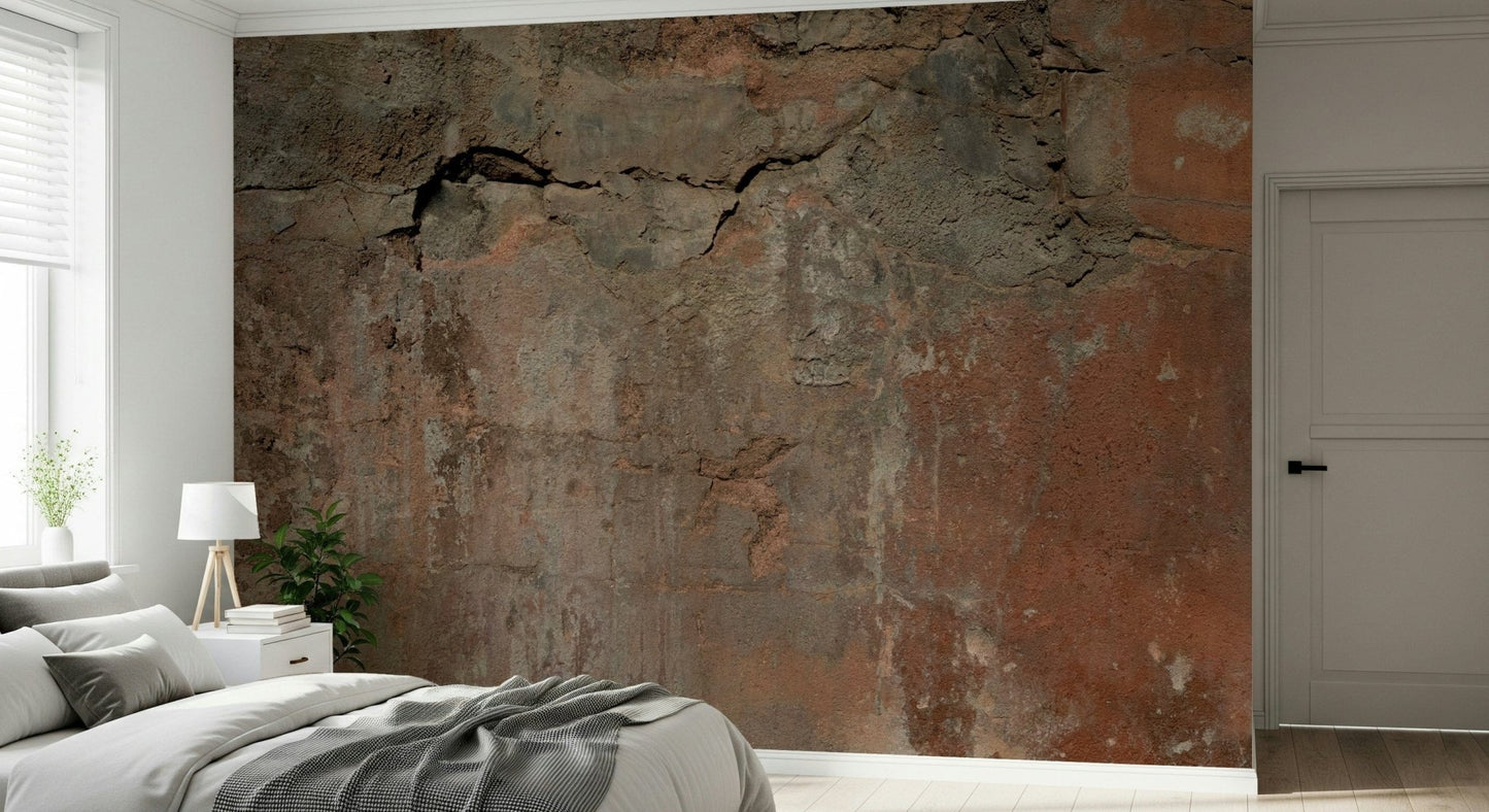 Warm earth-tone mural with textured layers that bring depth and organic character to any wall.