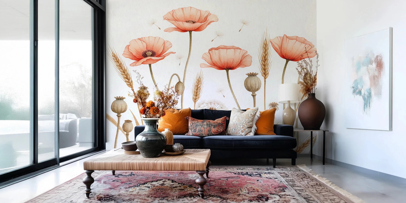 Rustic Floral Haven Wall Mural