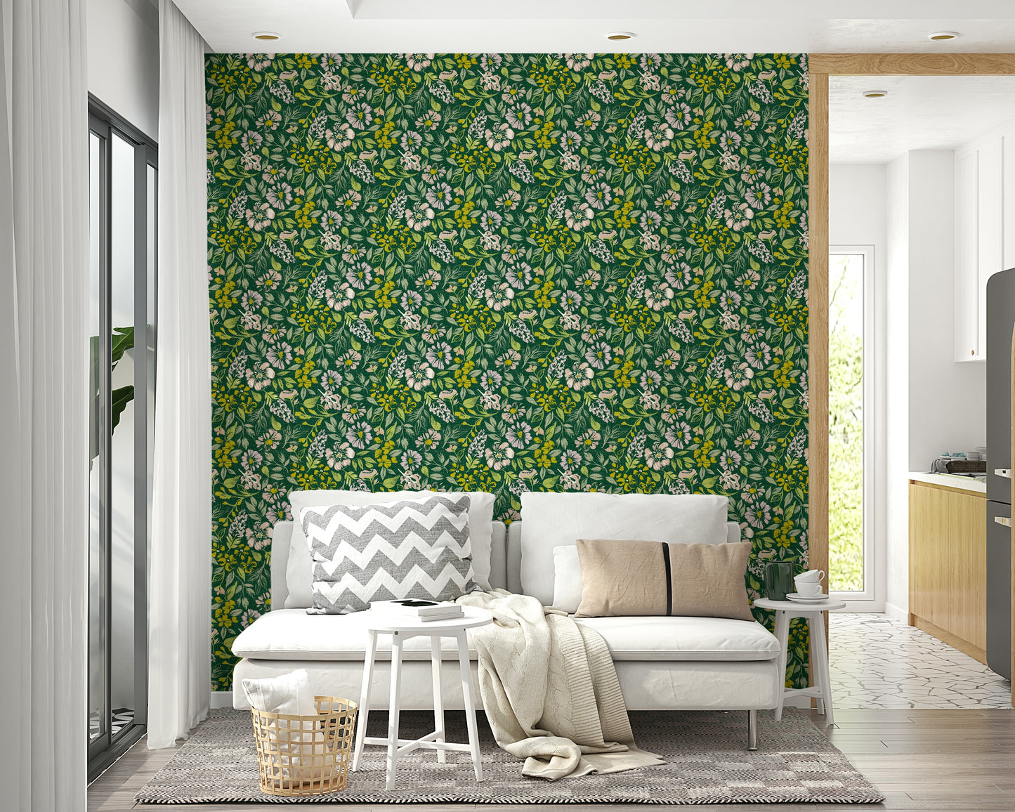Traditional floral pattern wallpaper

