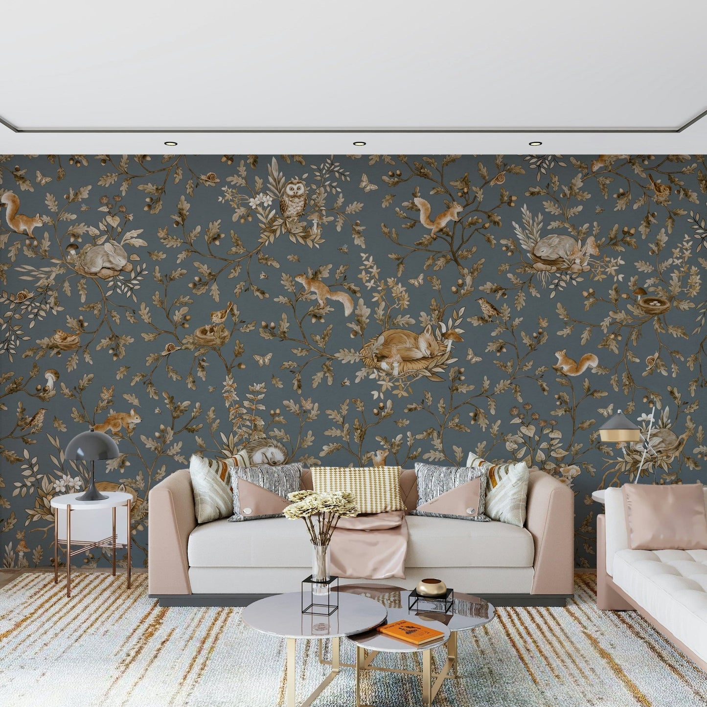 Rustic Forest Motif Wall Mural