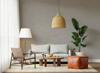 Rustic finish wallpaper mural adding depth and character to living rooms, offices, or loft interiors.