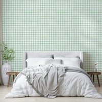 Watercolor gingham for country-style interiors
