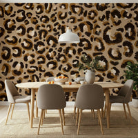 A serene subtle animal pattern wall mural for your decor.