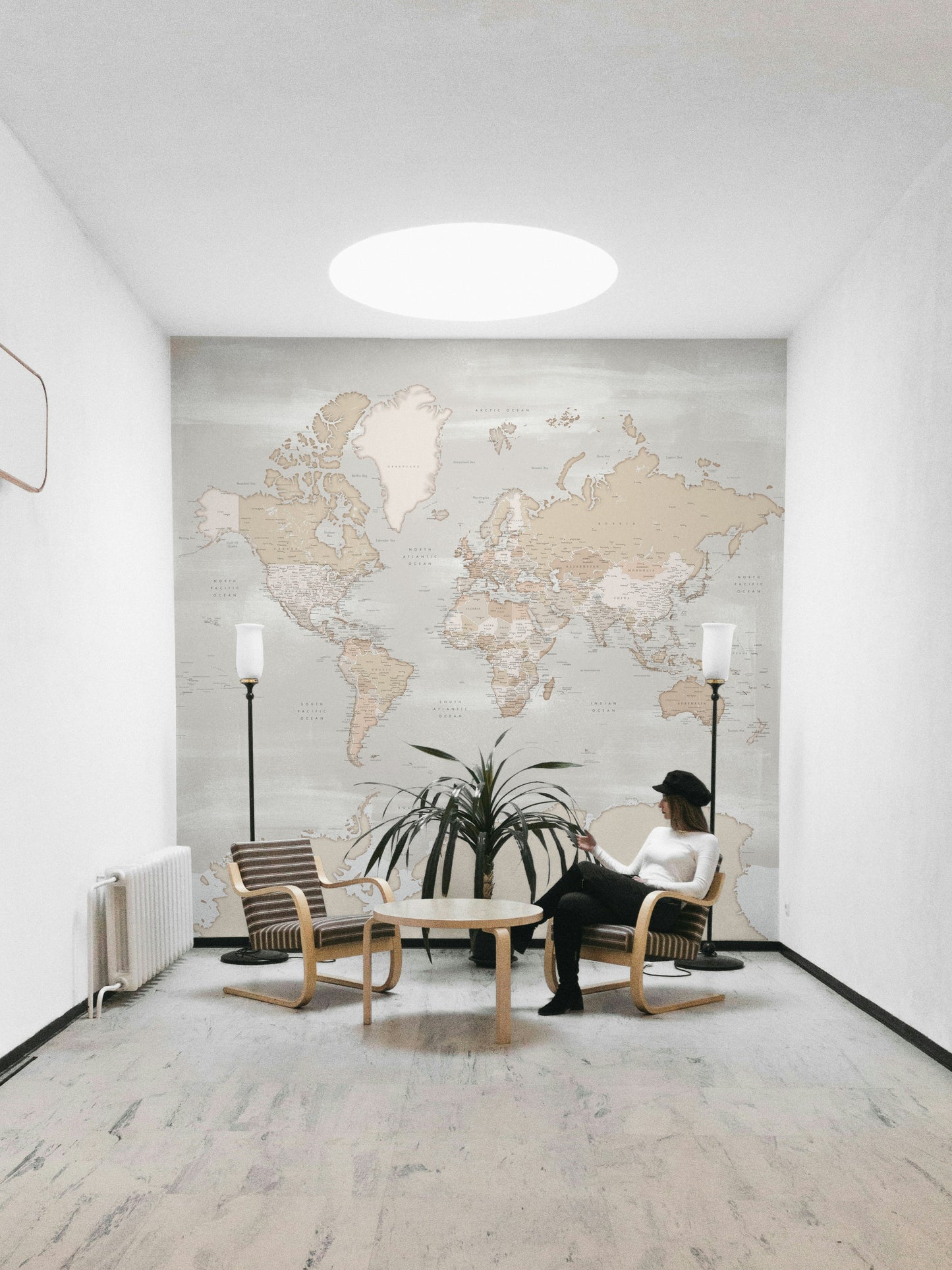 Rustic World Map Wallpaper