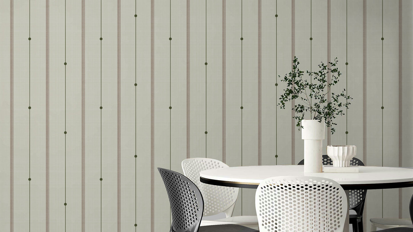 Refined Minimal Stripes Rustic Wallpaper with earthy striped design


