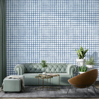 Farmhouse-inspired checkered wall design
