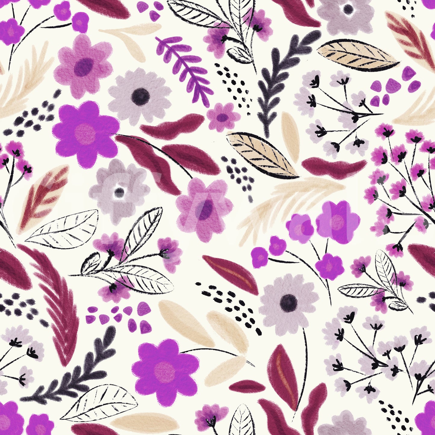 Rustic Rose Garden botanicals Wallpaper⁠