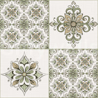 Vintage green tile wallpaper

