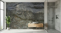 Aged Stone Surface Wall Mural featuring realistic textured stone in natural gray and beige tones.