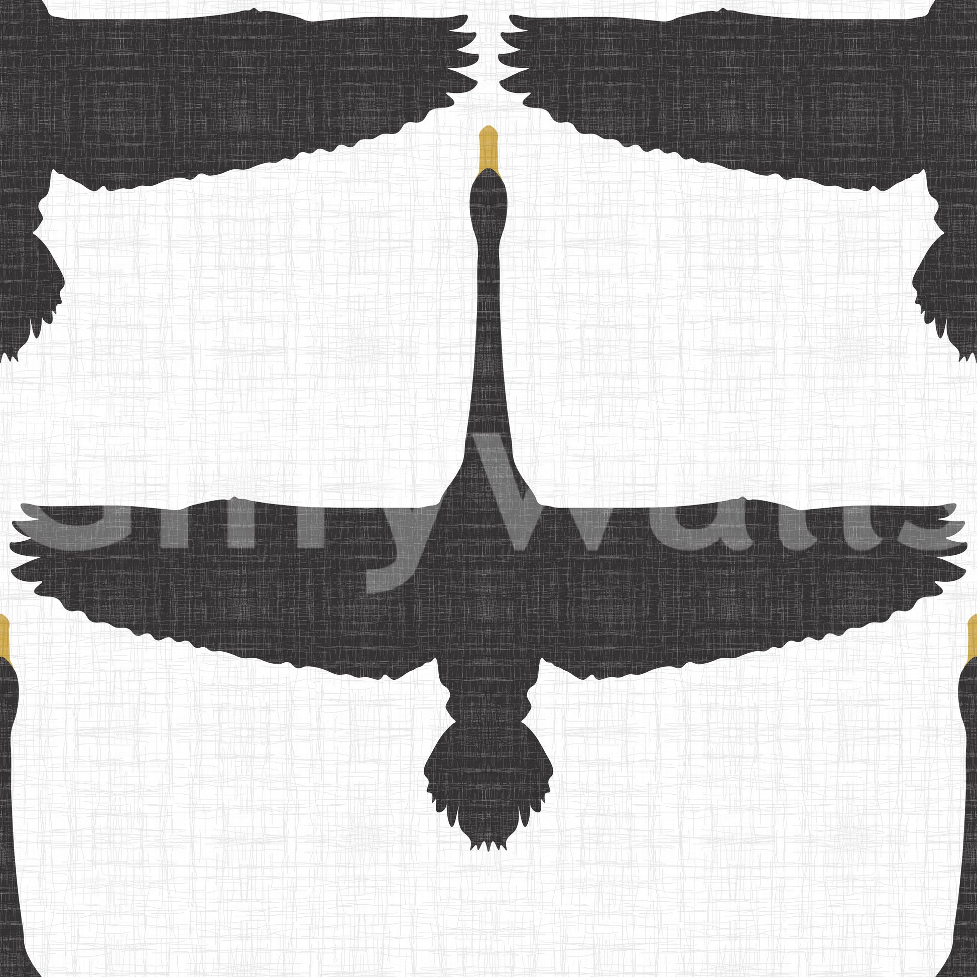 Gray rustic wallpaper with serene swan formation

