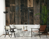 Decorative wall mural blending natural timber textures and rustic charm for cozy, stylish accent walls.