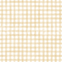 Vintage-inspired yellow gingham wall design
