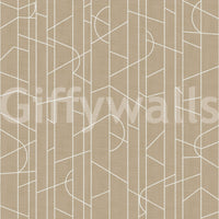 Flowing line wallpaper in warm, grounded tones


