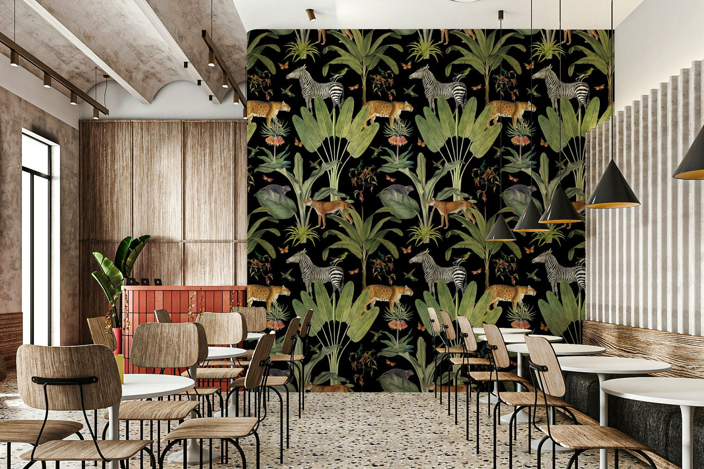 Safari mural wallpaper for dramatic interiors

