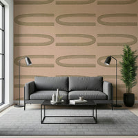 A beautiful modern art wall mural for a living room.

