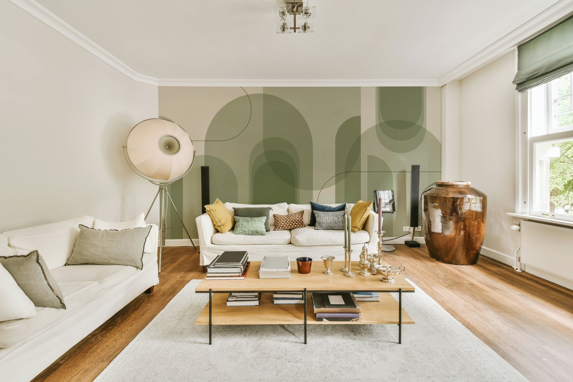 Wall covering promoting tranquility.

