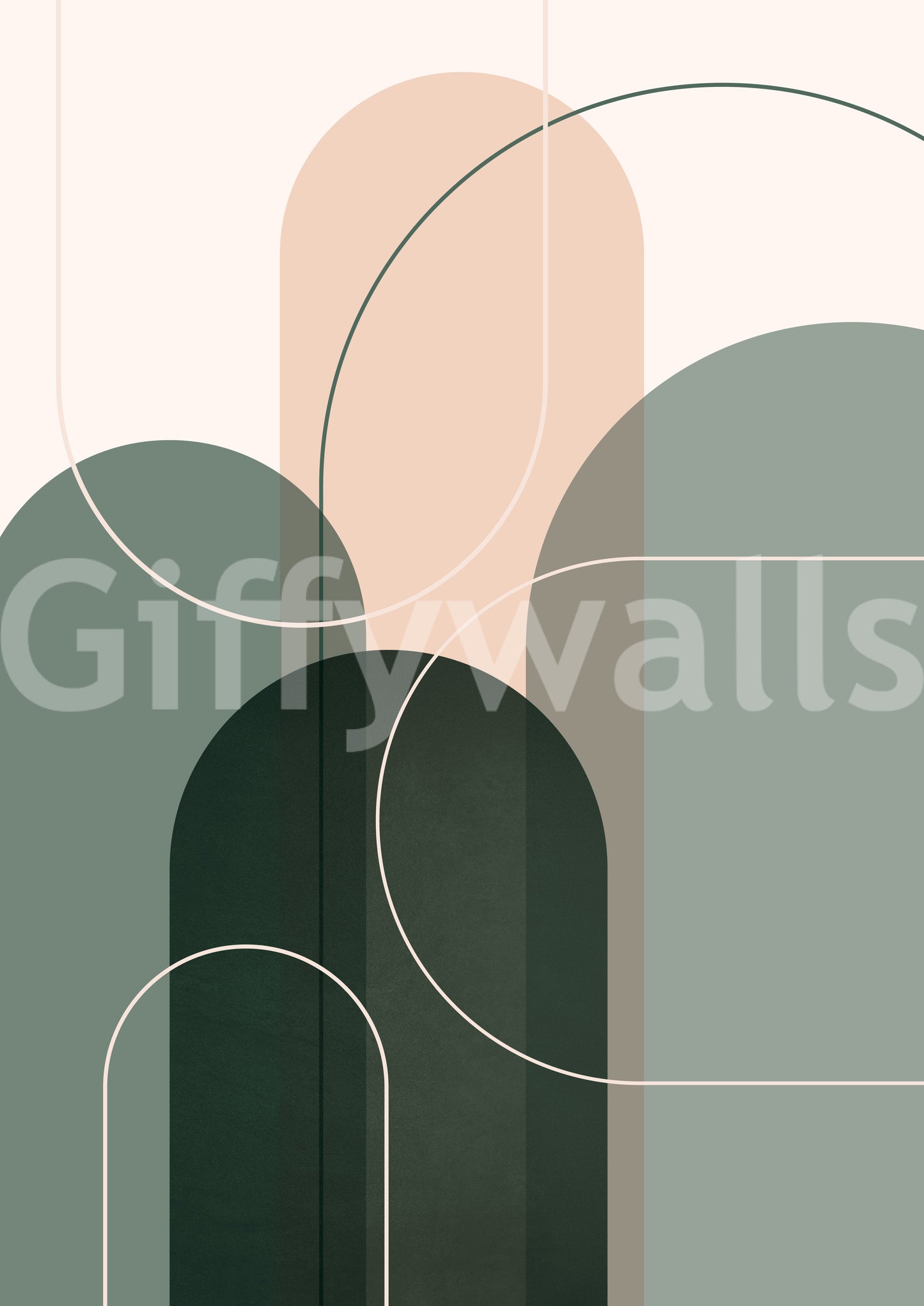 Natural-themed wallpaper with soft flowing lines

