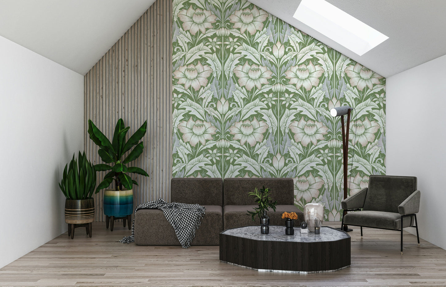 Timeless Garden – Sage Green Wallpaper⁠