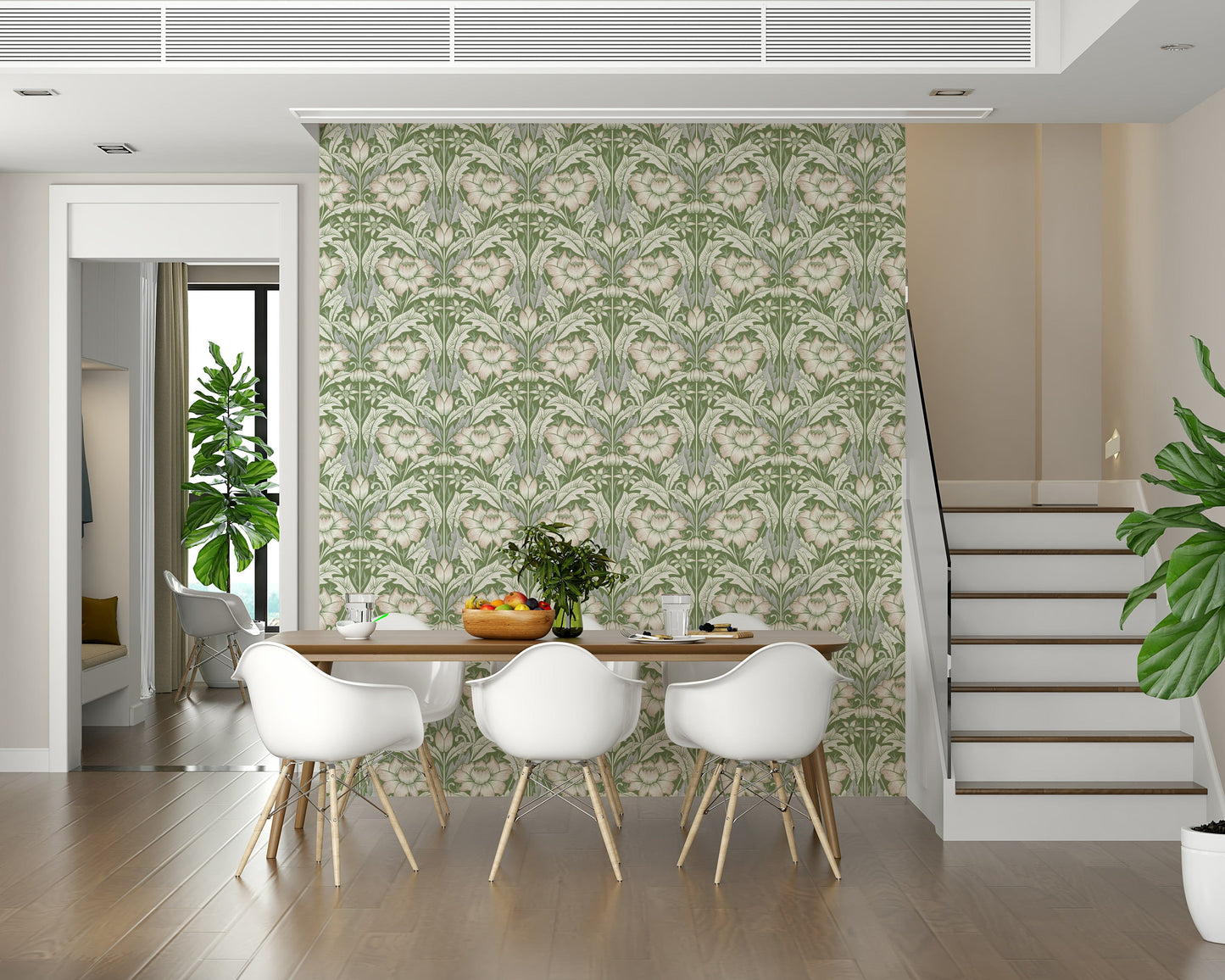 Timeless Garden – Sage Green Wallpaper⁠