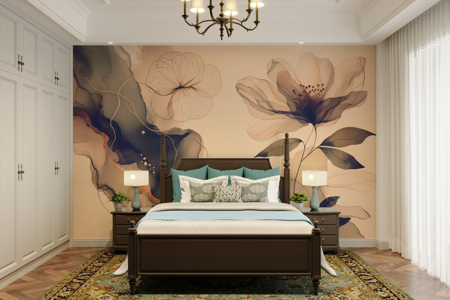 A charming wall decor with a sepia flair.