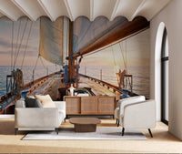 Sailing at Sunset Wall Mural