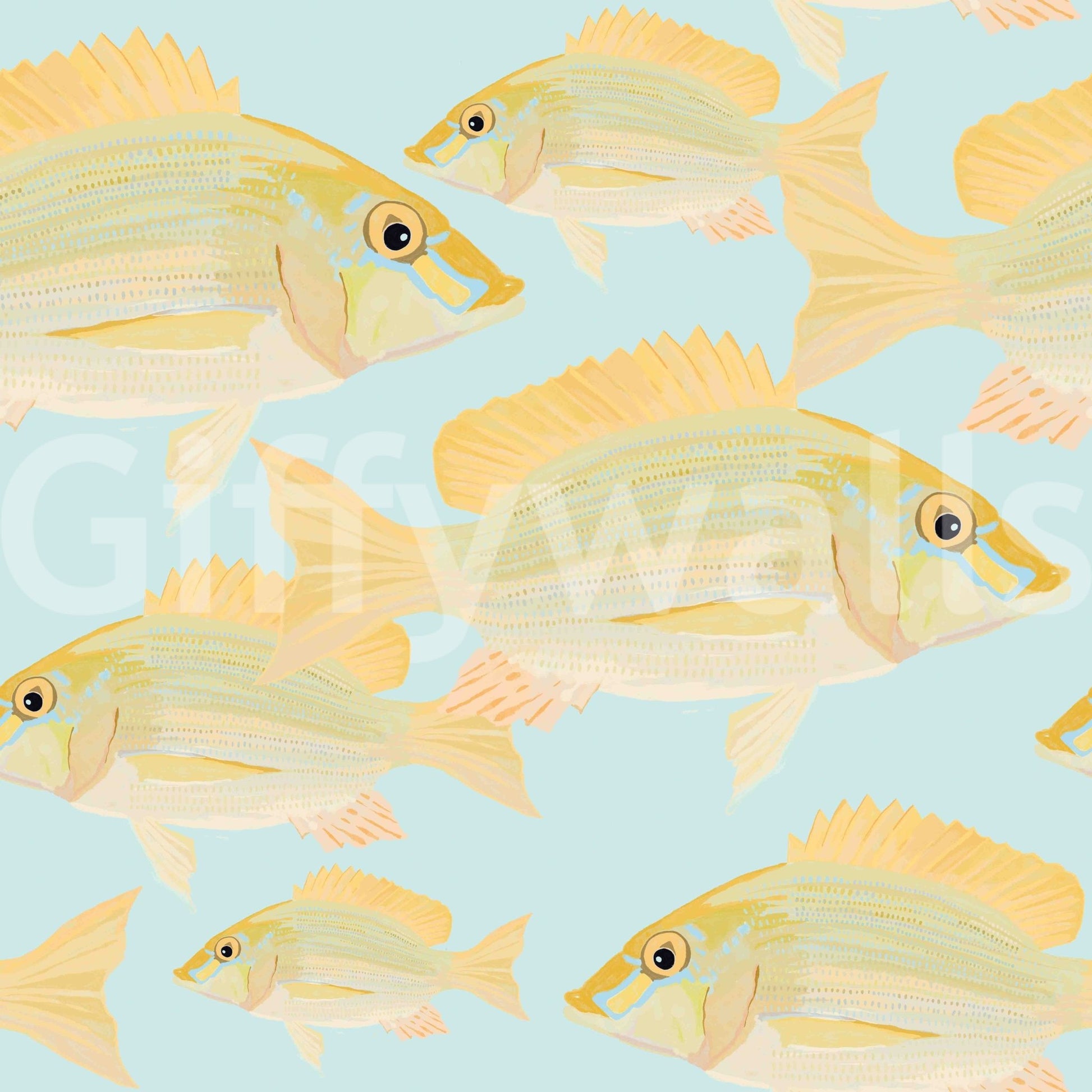 Serene aquatic wallpaper featuring Sand Bream

